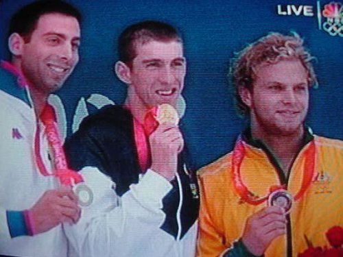 Milorad Cavic, Michael Phelps, & Andrew Lauterstein