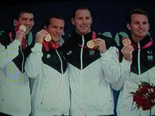 Michael Phelps, Brendan Hansen, Jason Lezak, & Aaron Piersol