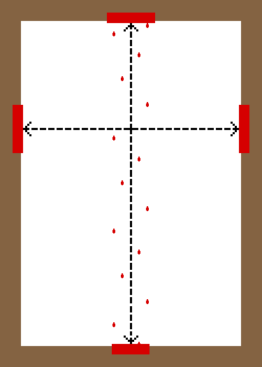 Doorway of an Israelite Home in Ancient Egypt with Blood of the Passover Lamb on the Top, Sides, and Bottom of the Doorframe