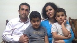 Pastor Yousef Nadarkhani with his wife and children