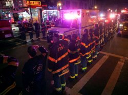 NYPD Officers at attention
