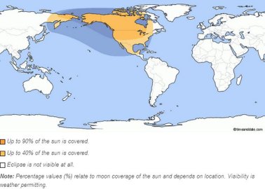 Partial Solar Eclipse Map October 23, 2014