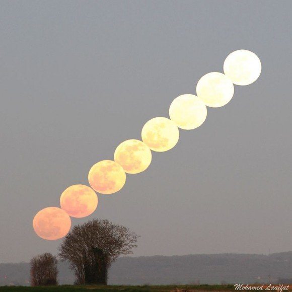 Full moon, Normandy, France