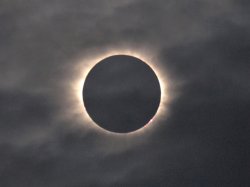 Total solar eclipse on the Spring equinox