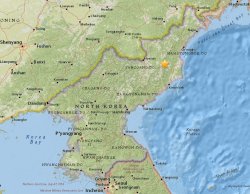 Atomic bomb detonation in North Korea