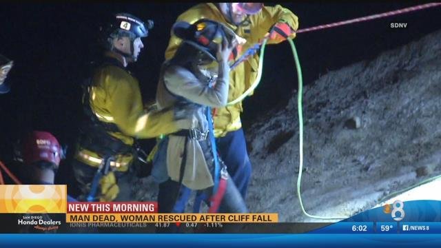 Rescuers on Torrey Pines cliff