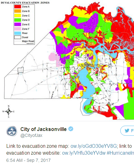 Link to evacuation zone map