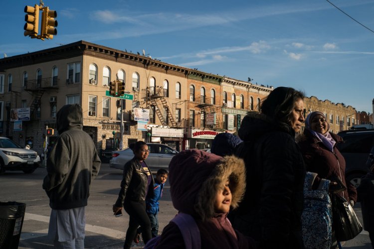 The corner of Church and McDonald Avenues in the Kensington section of Brooklyn. The neighborhood is a hub for Bangladeshi immigrants in New York, like Mr. Ullah. Todd Heisler/The New York Times