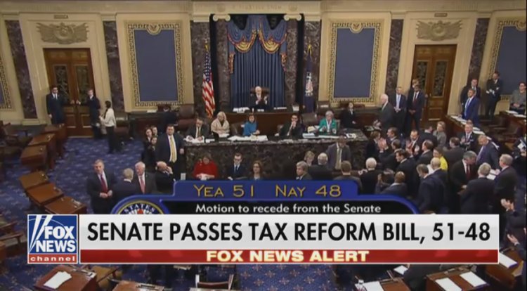 Senate passes tax reform bill, 51-48