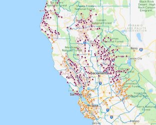 Northern California outages