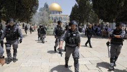 Israeli police on the Temple Mount