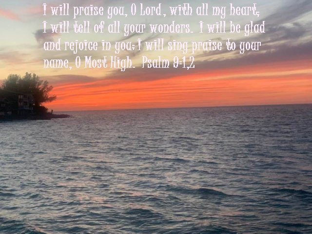 I will praise you, O Lord