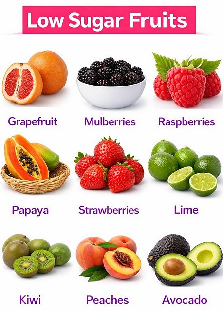 Low sugar fruits