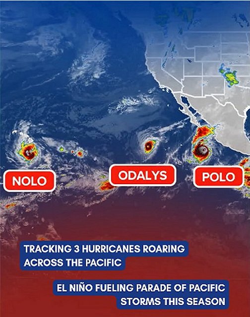 Hurricanes Nolo, Odalys, Polo