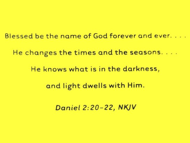 Blessed be the name of God