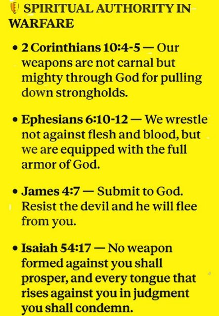 God's authority in spiritual warfare