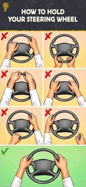 How to hold your steering wheel