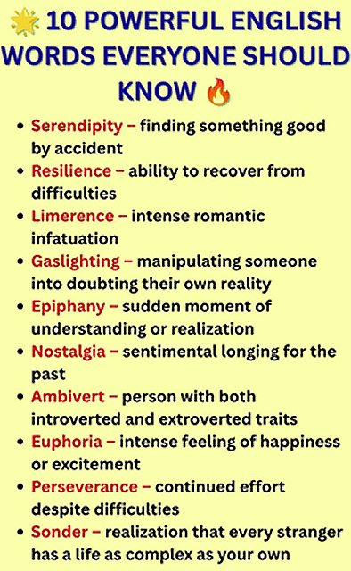 Powerful English words
