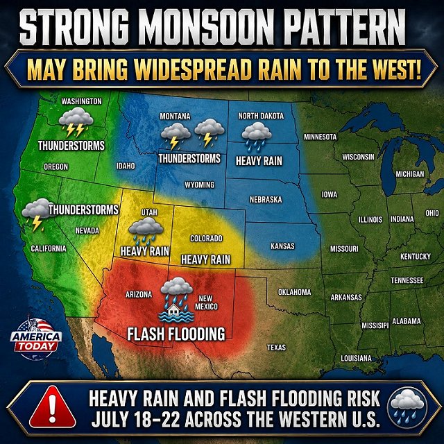 Strong monsoon pattern