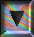 Rainbow Arrow Down: 34 x 37