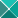 Teal X Square: 18 x 18