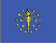 Indiana State Flag: 110 x 86