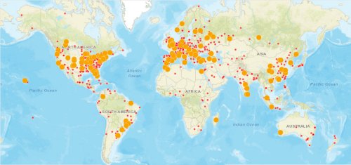 Global Map of Visitors to TedMontgomery.com