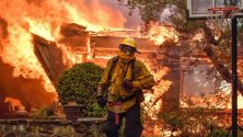 Fireman fighting devastating California wildfires