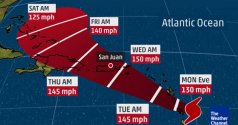 Hurricane Maria cone of probability