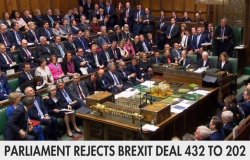 British Parliament rejects Brexit deal