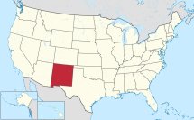 New Mexico on a U.S. map