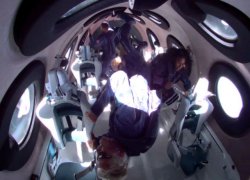 Crew experiencing weightlessness