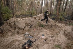 Burial site near Kyiv, Ukraine