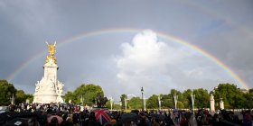 Rainbow over Buckingham Palace
