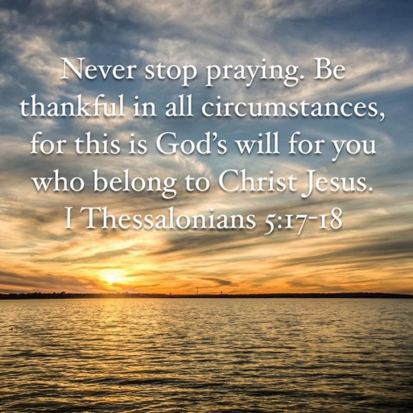 Never stop praying