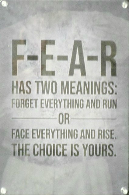 Fear has two meanings