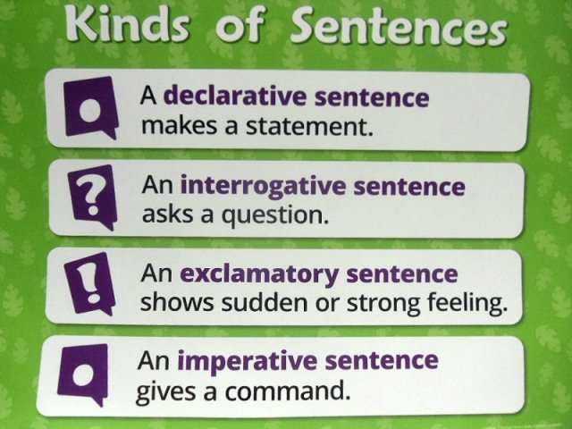 Kinds of sentences