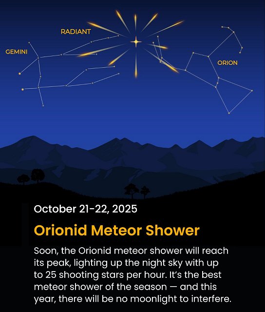 Orinoid meteor shower