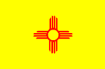 New Mexico State Flag with the Zia Symbol